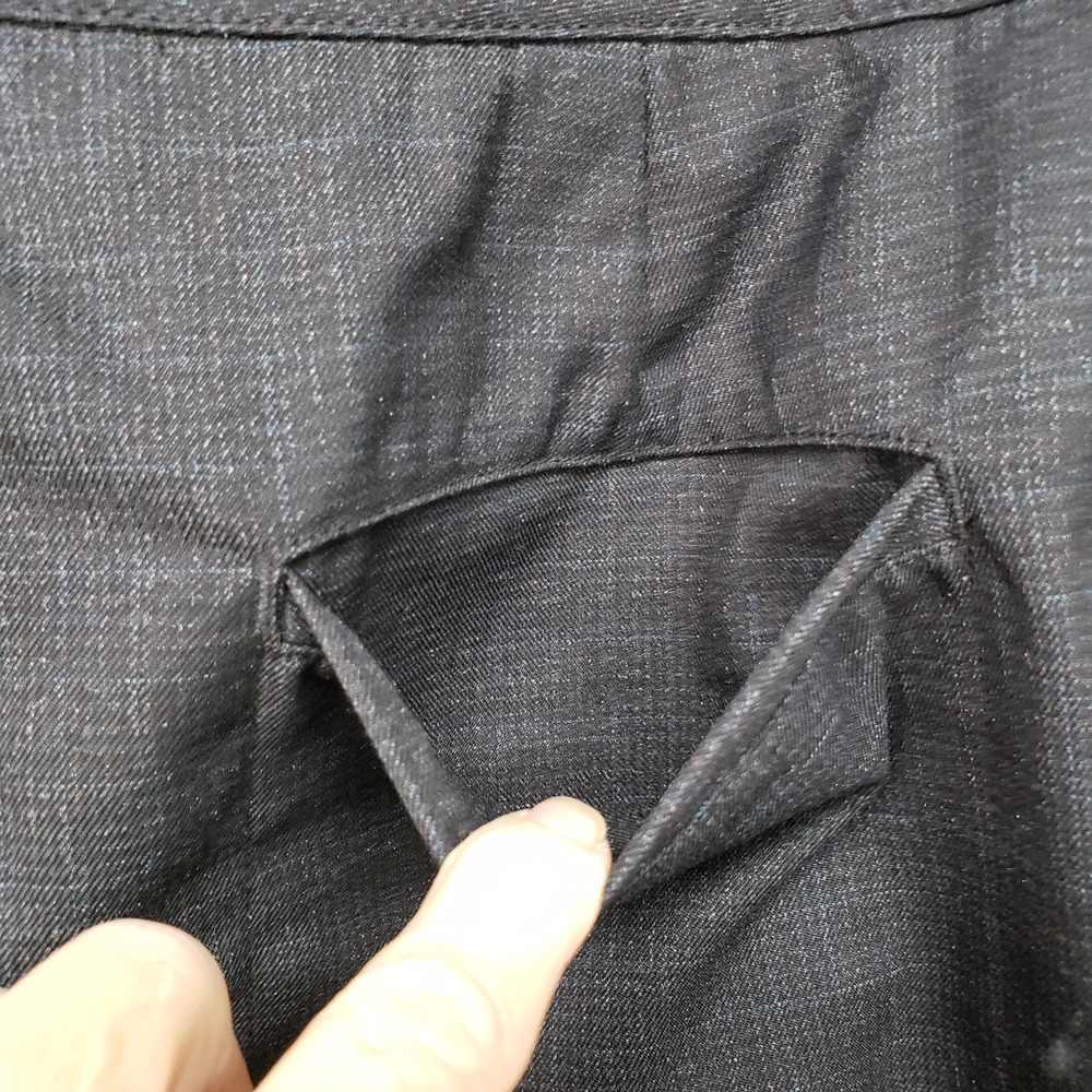 Worthington Straight Leg Pants Women 18 Black Gray Plaid Casual Business 38x31 - Picture 6 of 12